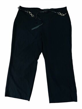 Dressbarn Roz & Ali Women’s Dress Pants Black Stretch Trousers Plus Size 24W NWT